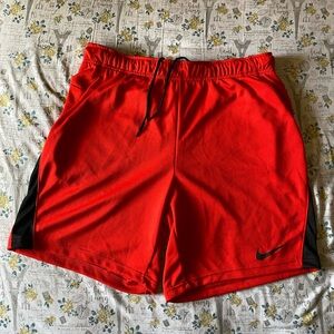 Red Nike Dri Fit shorts